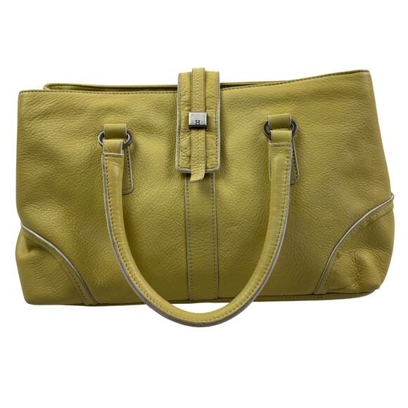 Tommy Hilfiger Handbags - Tommy Hilfiger Butter Yellow Pebbled Buttery Soft Leather Vintage Handbag
